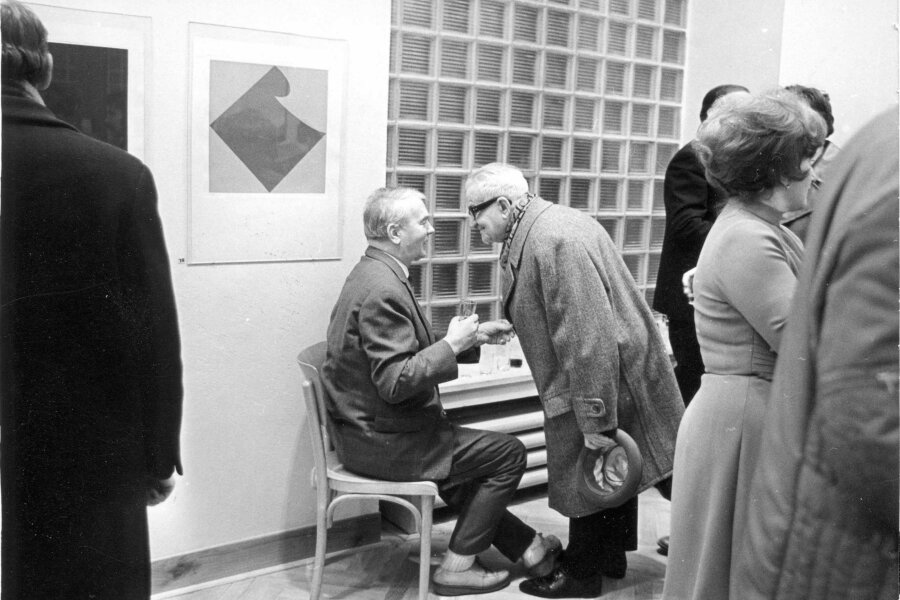 zleva Oldřich Mikulášek a J. B. Svrček; z archivu Jany Vránové